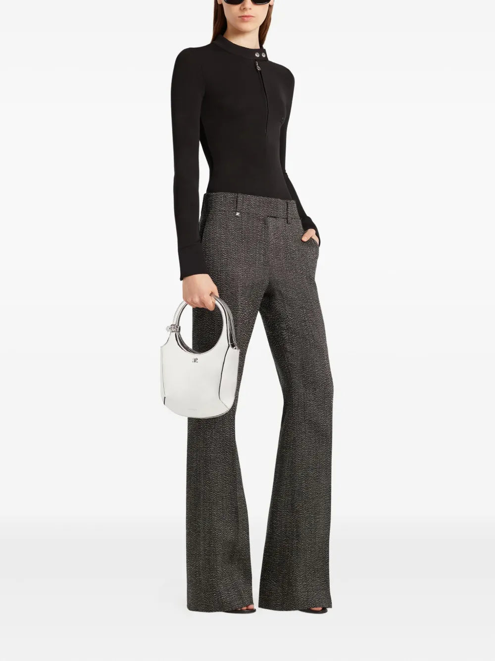 Courresmetallic shoulder bag