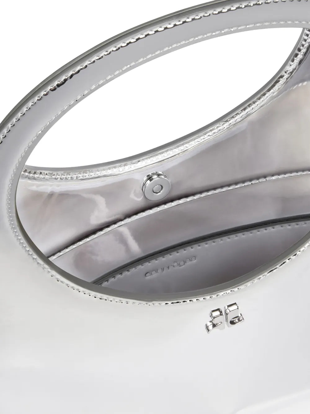 Courresmetallic shoulder bag