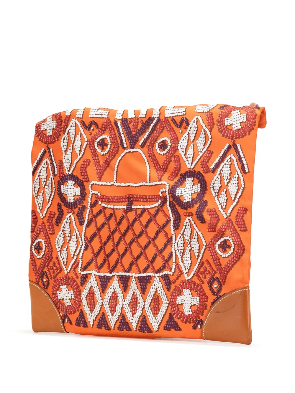 Pre-OwnedHermre-Owned2012 Silk and Barenia Kelly En Perles Silky City 33 crossbody bag