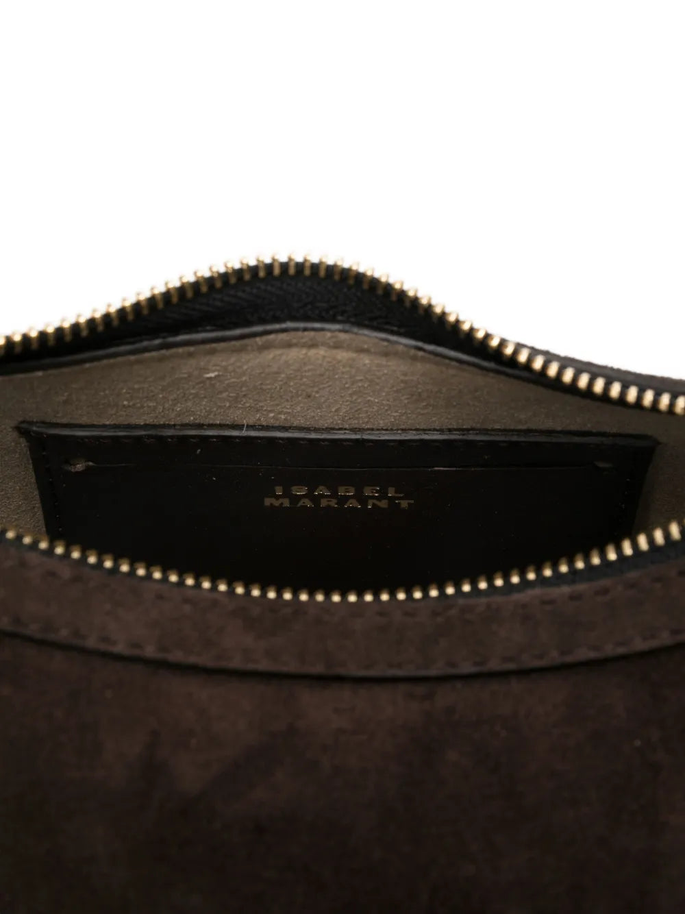 ISABEL MARANTOskan topstitch suede shoulder bag