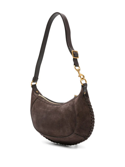 ISABEL MARANTOskan topstitch suede shoulder bag