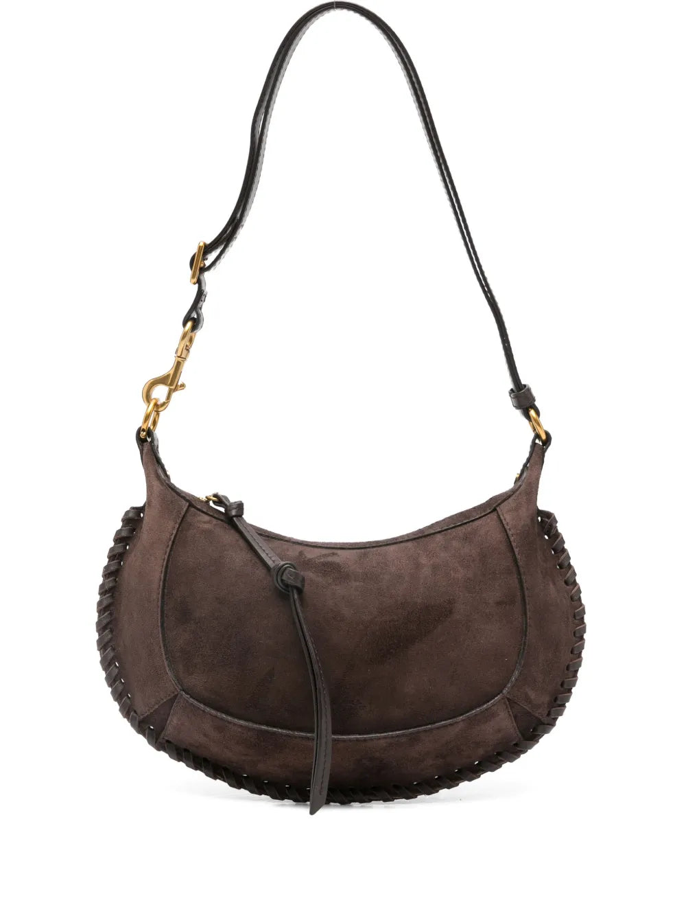ISABEL MARANTOskan topstitch suede shoulder bag