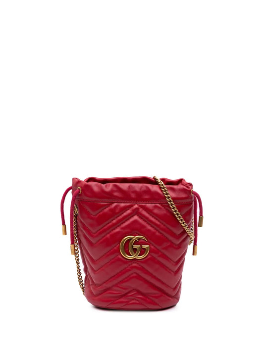 Pre-OwnedGucci Pre-Owned2016-2024 Small GG Marmont Matelasse Leather bucket bag