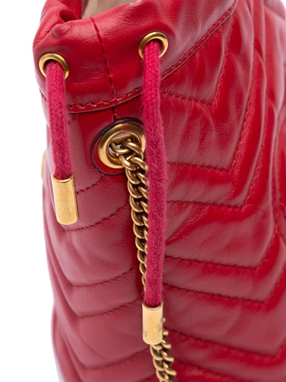Pre-OwnedGucci Pre-Owned2016-2024 Small GG Marmont Matelasse Leather bucket bag