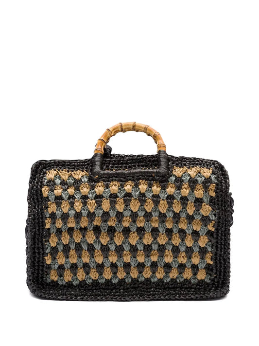 Islabamboo-handle woven bag floriamart.shop