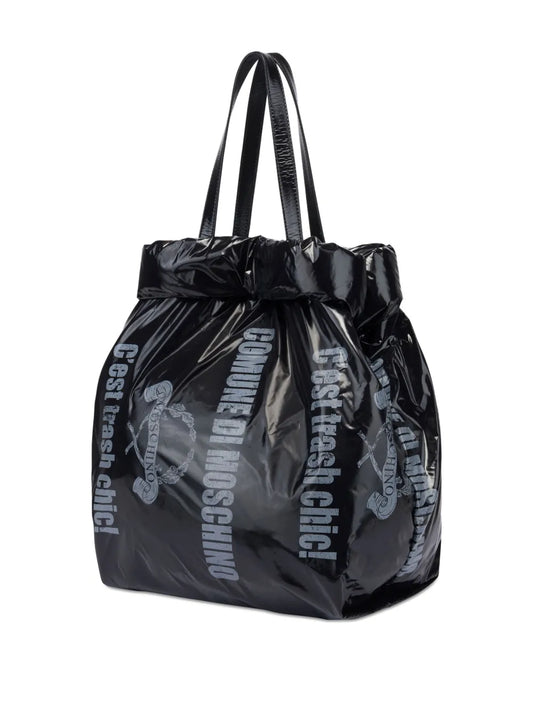 Moschinographic-print tote bag