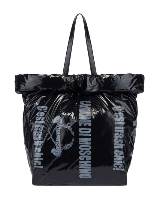 Moschinographic-print tote bag