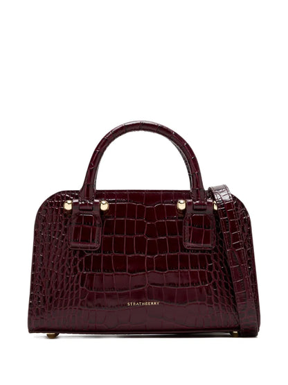 Strathberrysmall crocodile-embossed top-handle tote bag floriamart.shop