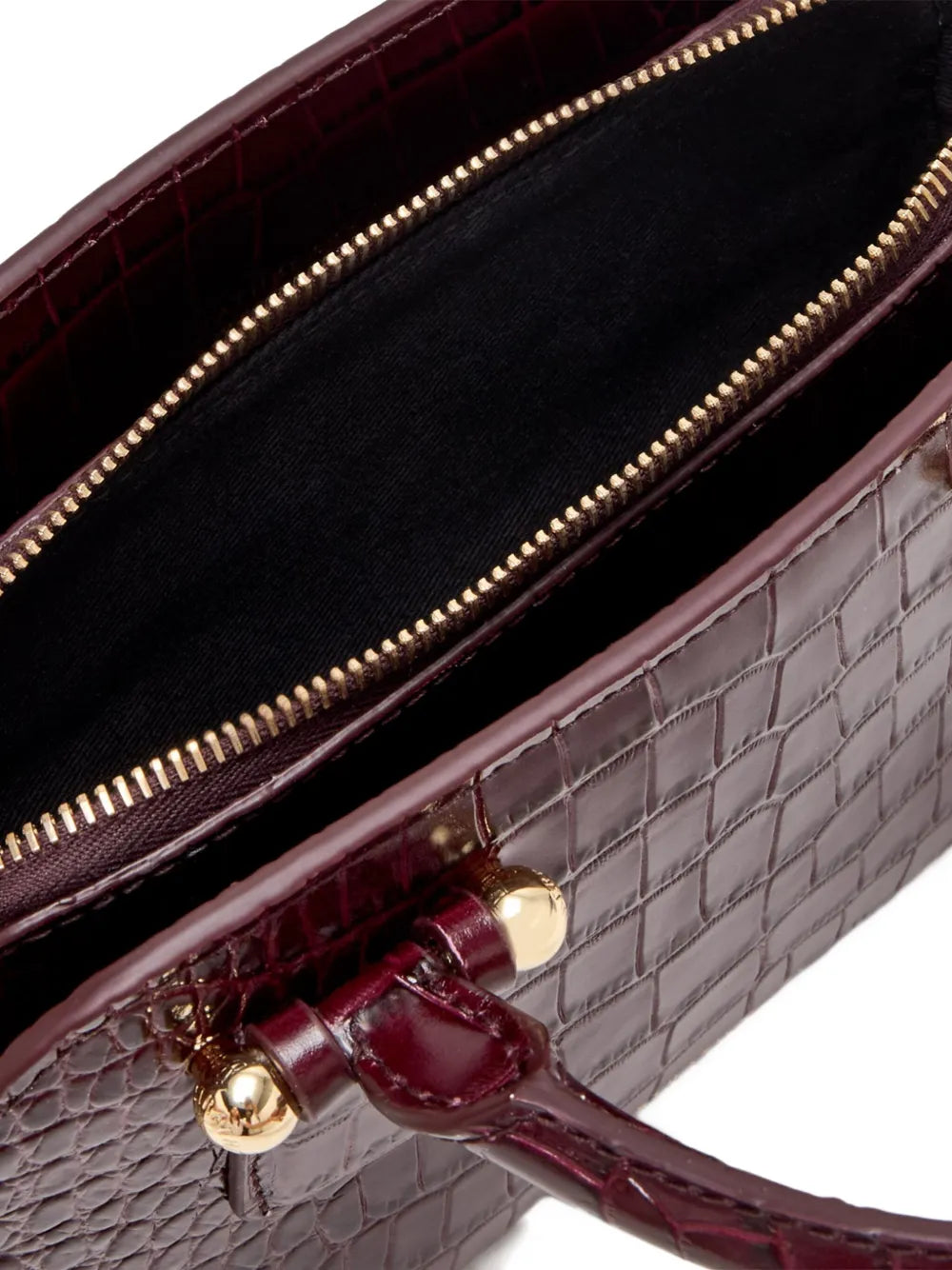 Strathberrysmall crocodile-embossed top-handle tote bag floriamart.shop