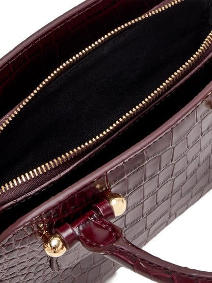 Strathberrysmall crocodile-embossed top-handle tote bag floriamart.shop
