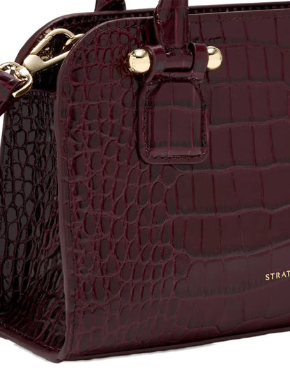 Strathberrysmall crocodile-embossed top-handle tote bag floriamart.shop