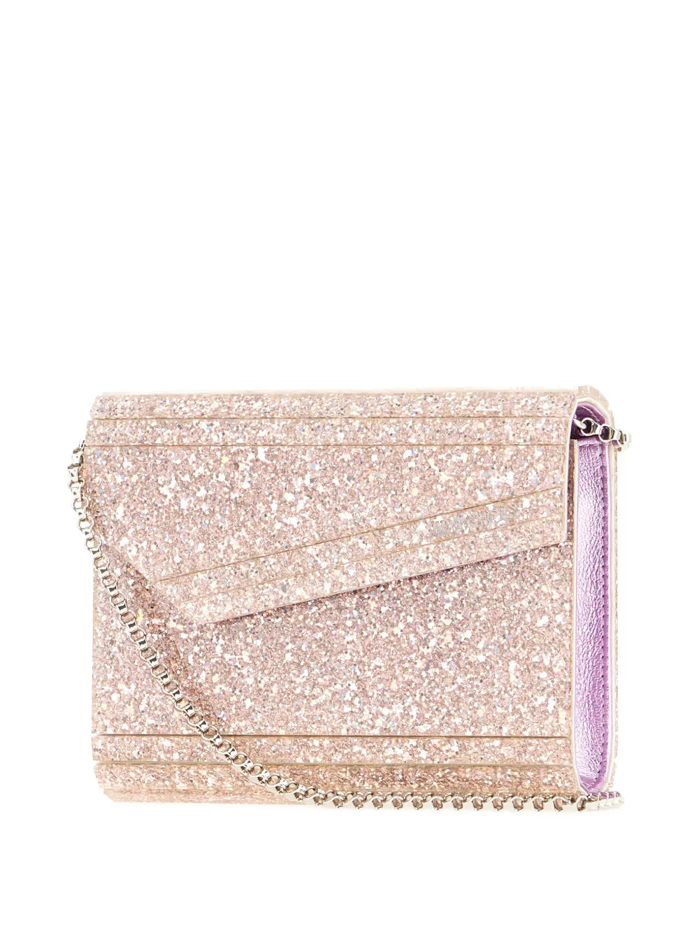 Jimmy Chooglitter-panelled clutch