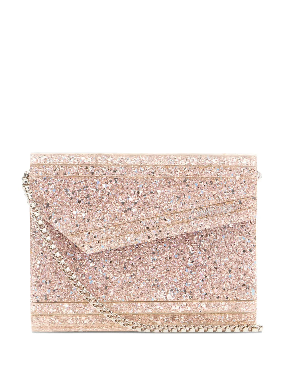 Jimmy Chooglitter-panelled clutch