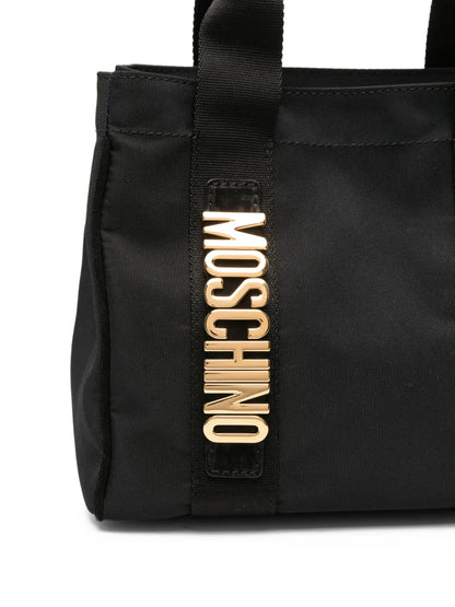 Moschinologo-plaque tote bag