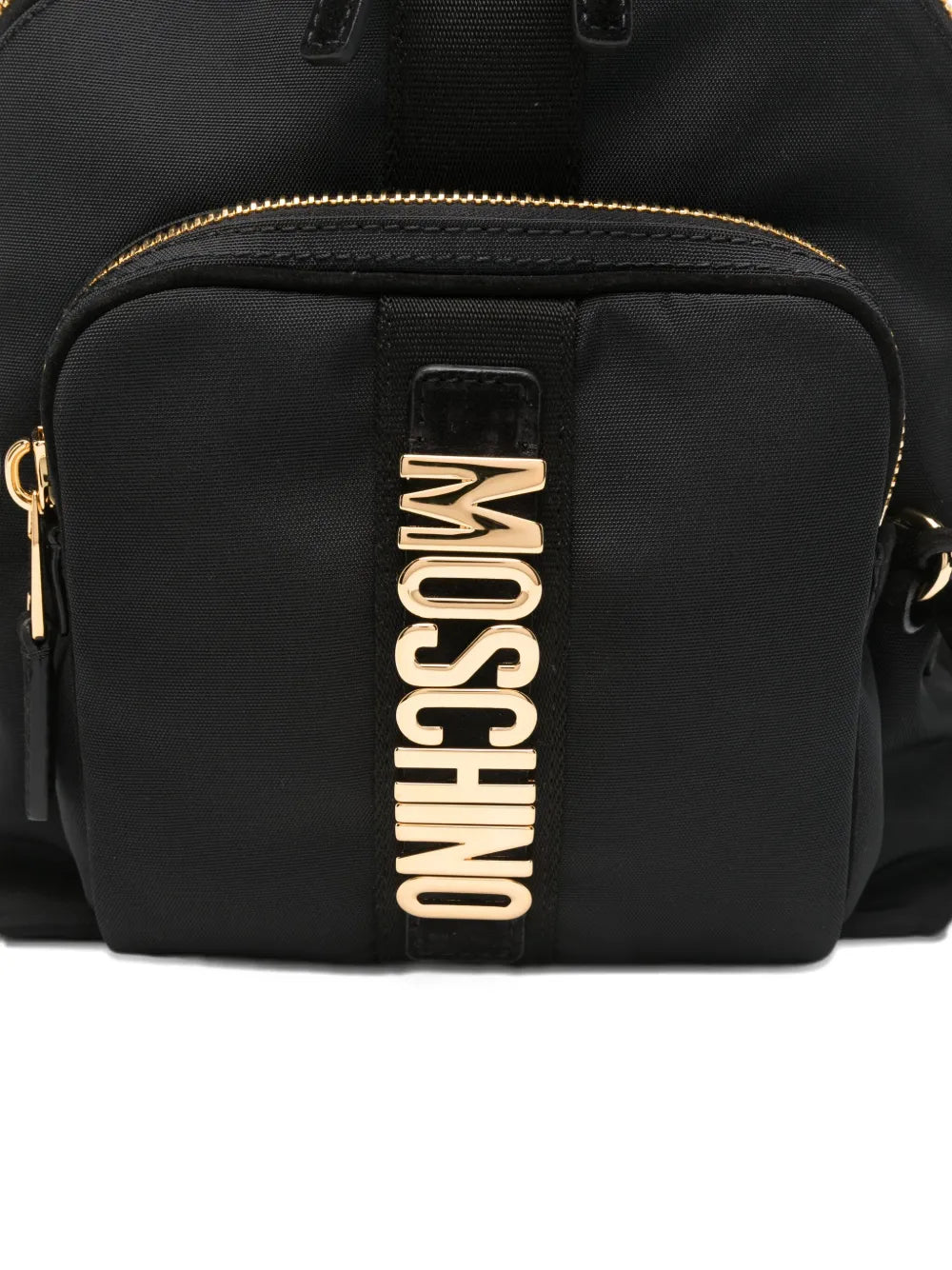Moschinosmall logo-plaque backpack
