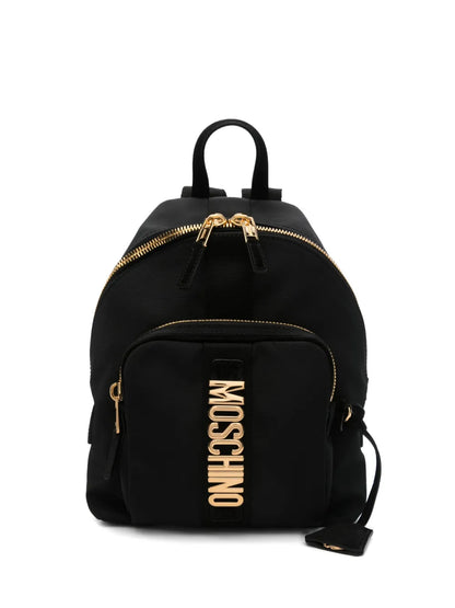 Moschinosmall logo-plaque backpack
