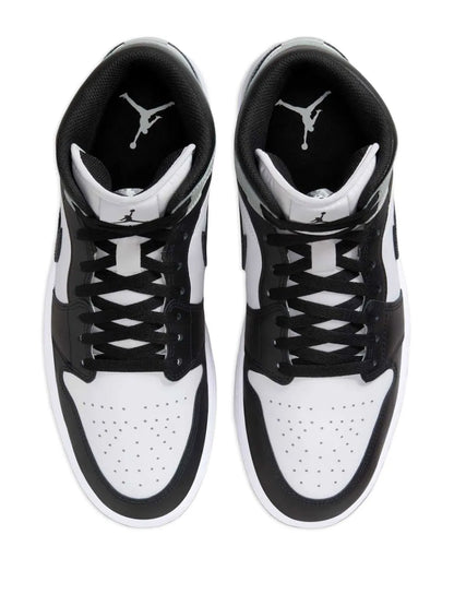 Air Jordan 1 Mid Barons - White/Light Smoke Grey/Black Sneakers Floriamart
