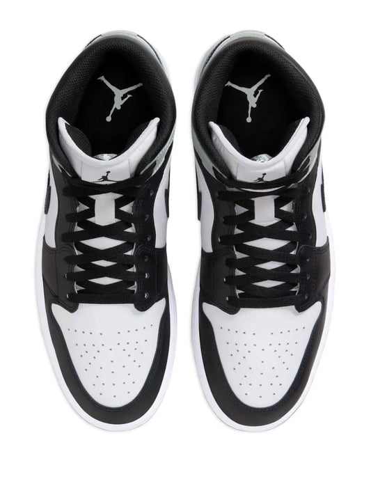 Air Jordan 1 Mid Barons - White/Light Smoke Grey/Black Sneakers Floriamart