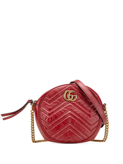 Pre-OwnedGucci Pre-Owned2016-2025 Mini GG Marmont Matelasse Leather Round crossbody bag
