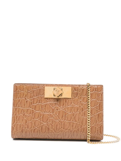 Giuseppe Zanotticrocodile-effect clutch bag