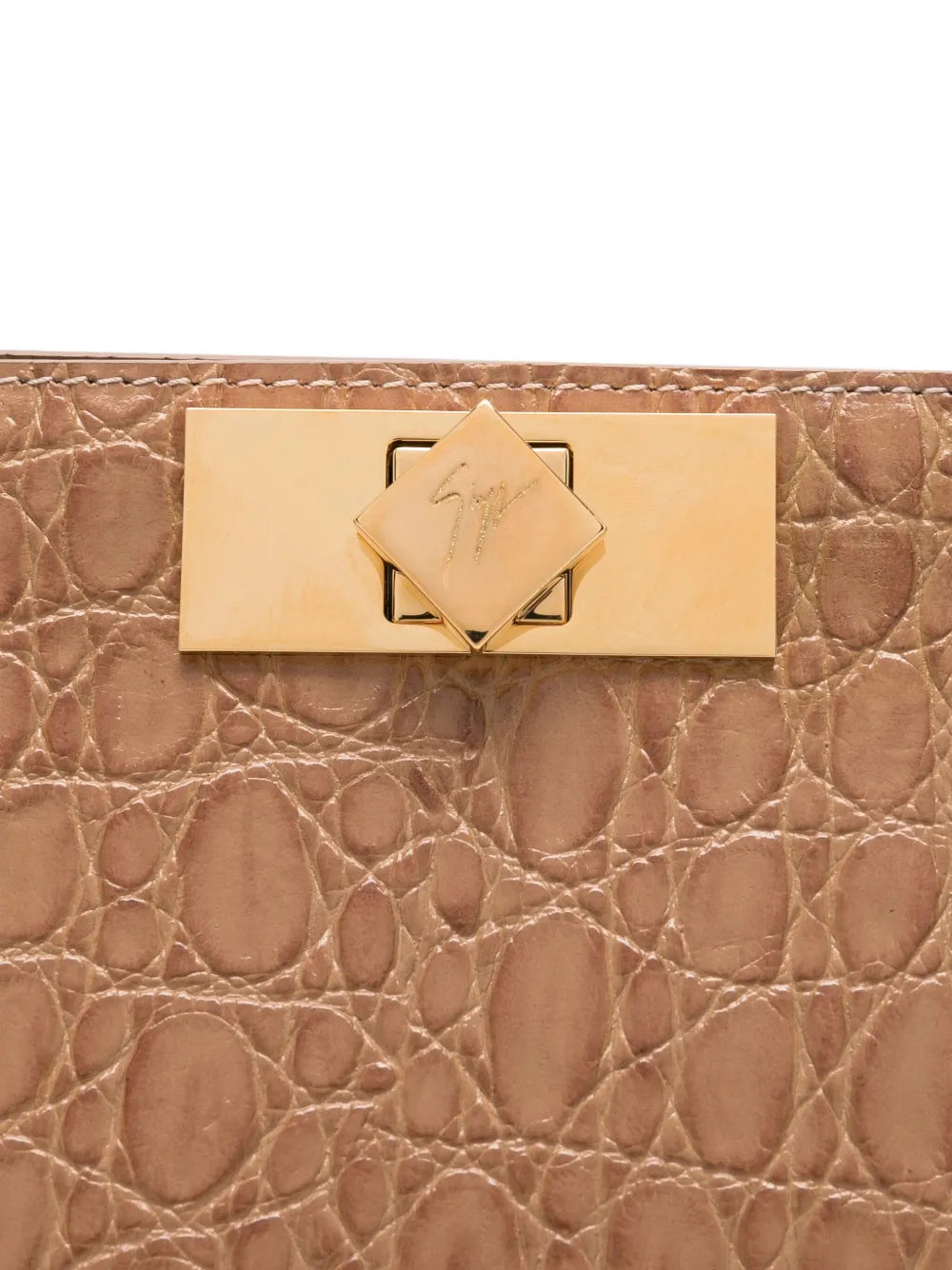 Giuseppe Zanotticrocodile-effect clutch bag