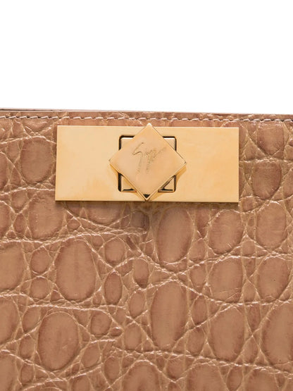Giuseppe Zanotticrocodile-effect clutch bag