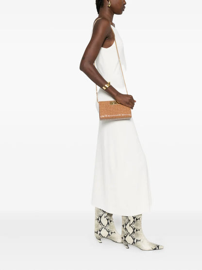 Giuseppe Zanotticrocodile-effect clutch bag