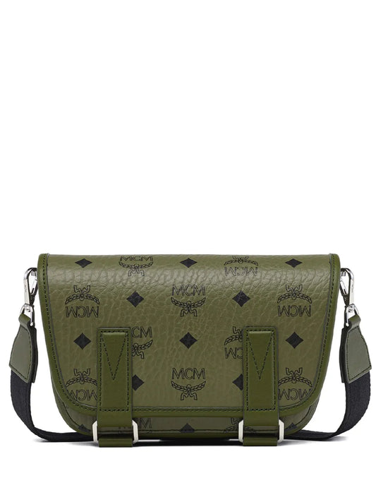 MCMmini Aren Visetos monogram messenger bag