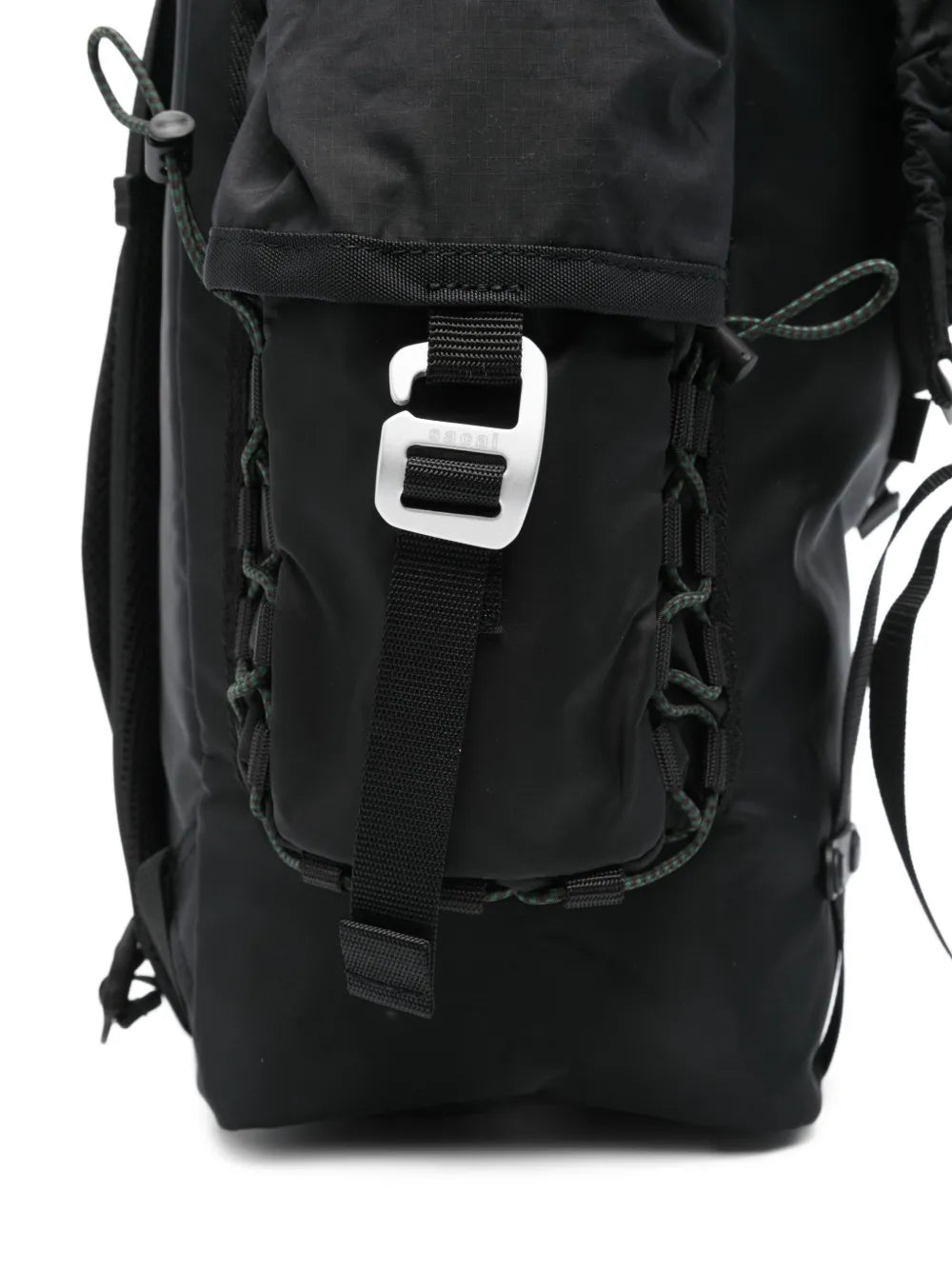 sacaidrawstring flap backpack