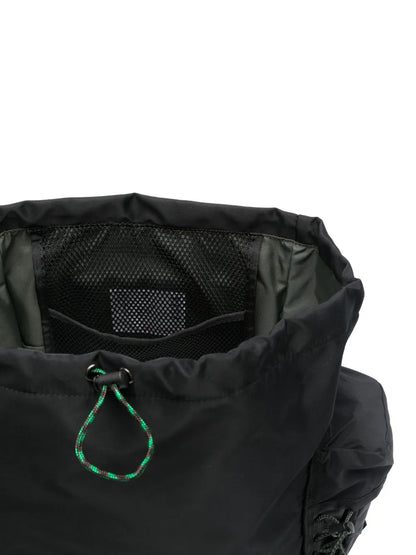 sacaidrawstring flap backpack