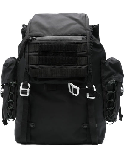 sacaidrawstring flap backpack