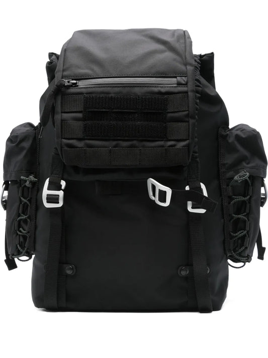 sacaidrawstring flap backpack