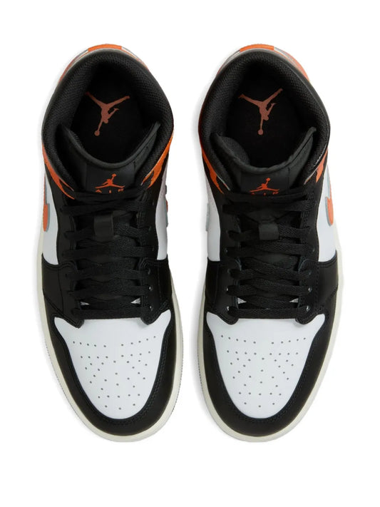 Air Jordan 1 Mid Black Toe Starfish Sneakers