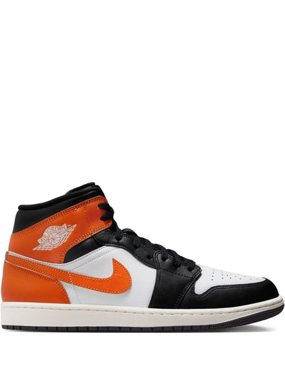 Air Jordan 1 Mid Black Toe Starfish Sneakers