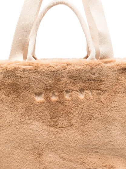 Marnilogo-embroidered tote bag