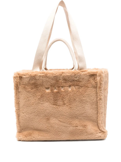 Marnilogo-embroidered tote bag