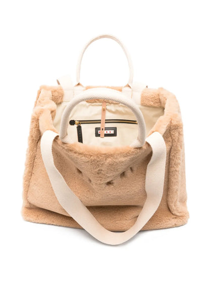 Marnilogo-embroidered tote bag