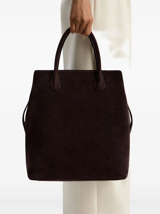 12 STOREEZzip-top suede tote bag floriamart.shop