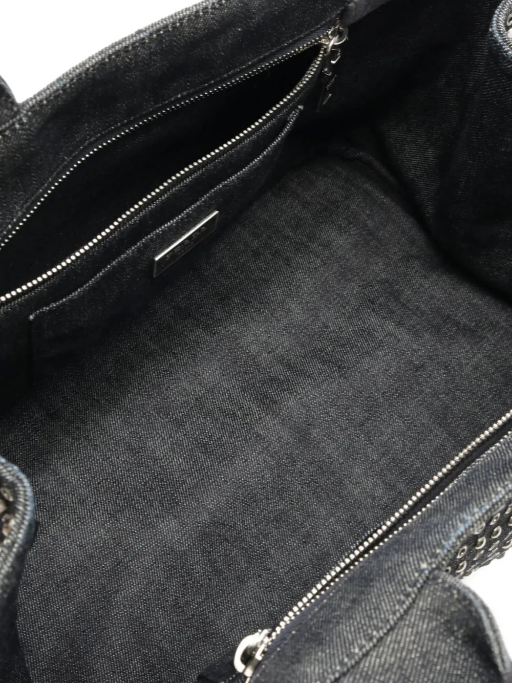Pre-OwnedPrada Pre-Owned2010s Canapa Bijoux rhinestone eyelet handbag