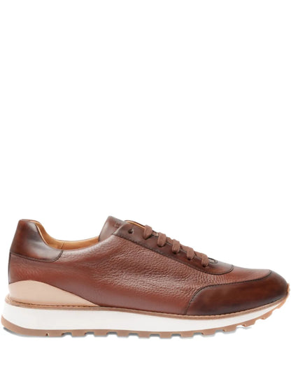 A.Testoni Leather Panelled Sneakers Floriamart