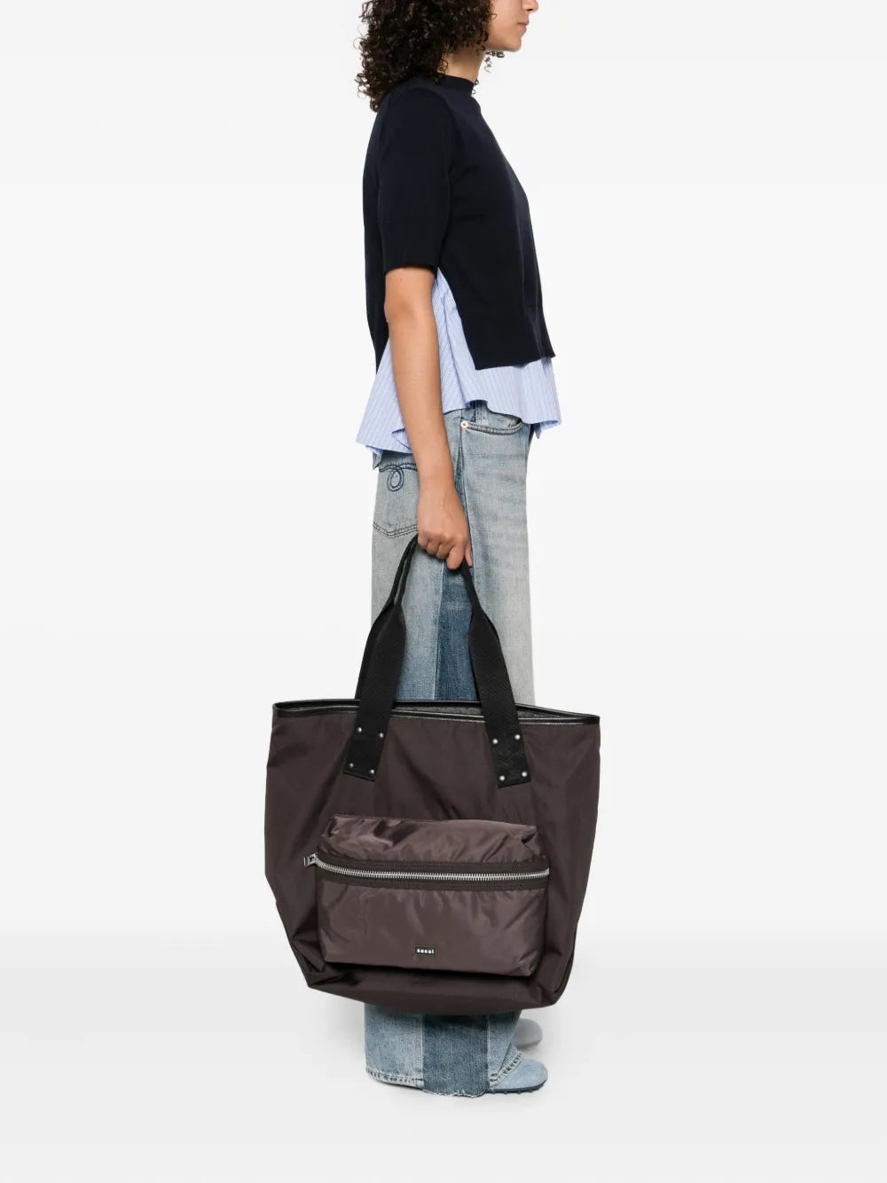 sacaidetachable-pouch tote bag