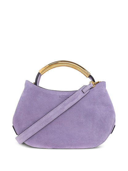 MoschinoHandle-Me curved suede tote bag
