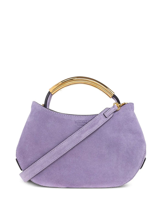 MoschinoHandle-Me curved suede tote bag