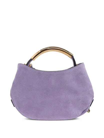 MoschinoHandle-Me curved suede tote bag