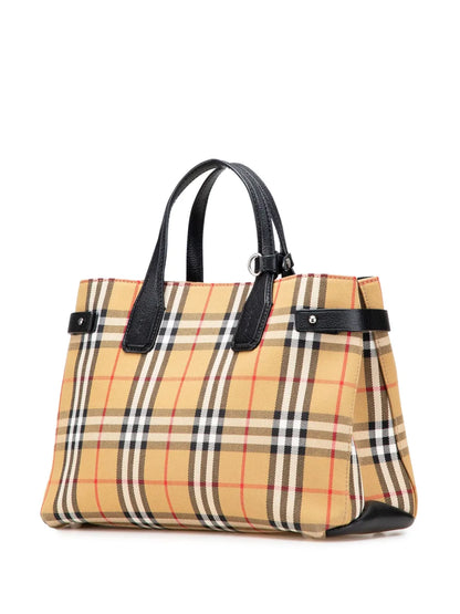 Pre-OwnedBurberry Pre-Owned2000-2017 Medium House Check Canvas Banner satchel