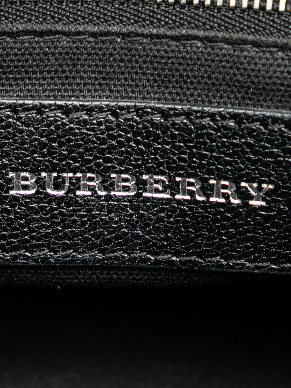 Pre-OwnedBurberry Pre-Owned2000-2017 Medium House Check Canvas Banner satchel