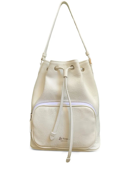 LA ROSEdrawstring pocket bucket bag