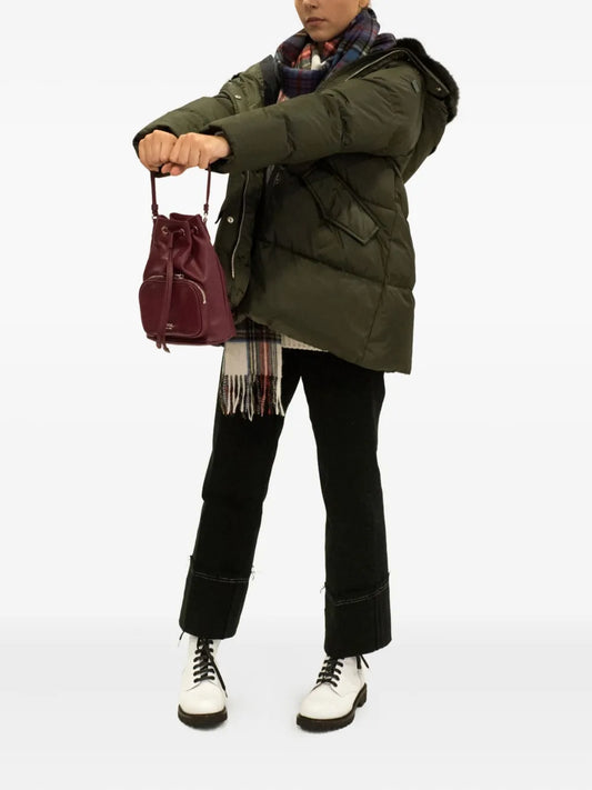 LA ROSEdrawstring zip bucket bag