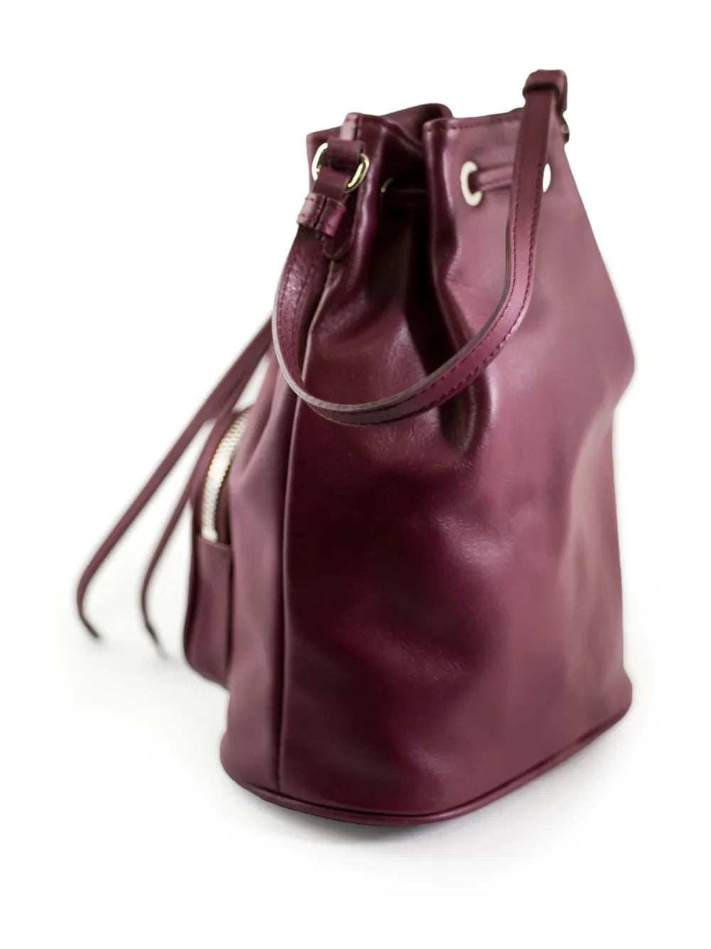 LA ROSEdrawstring zip bucket bag