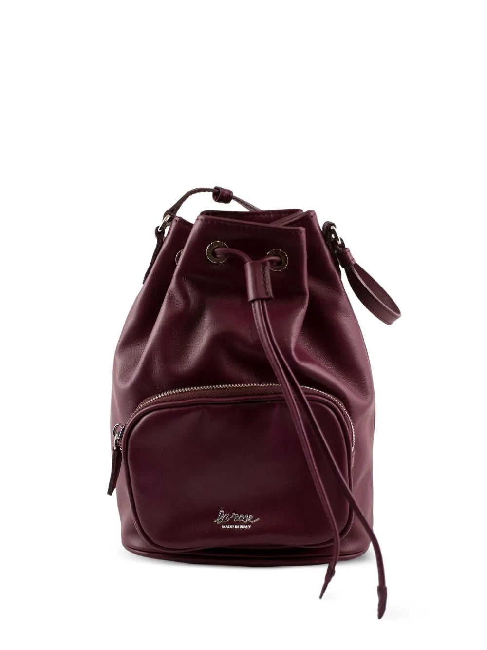 LA ROSEdrawstring zip bucket bag
